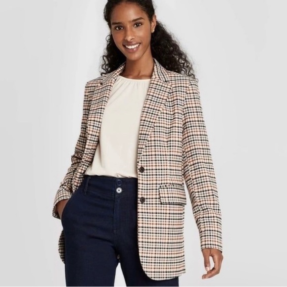 a new day | Jackets & Coats | A New Day Brownblack Plaid Blazer | Poshmark